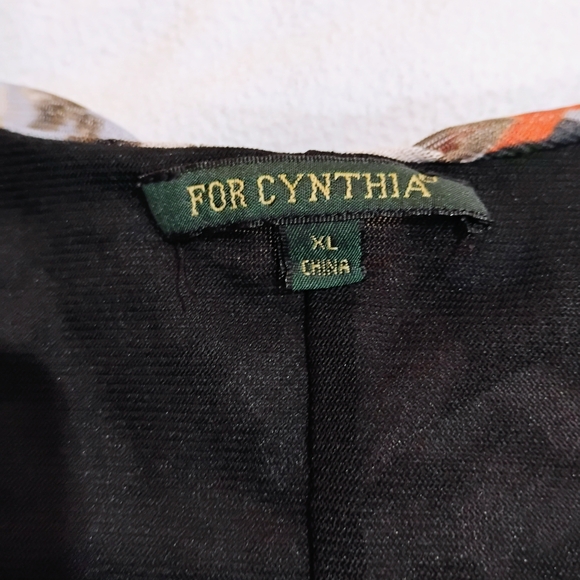 For Cynthia Artistic Print Blouse - Blue, Red, Yellow - Picture 2 of 7